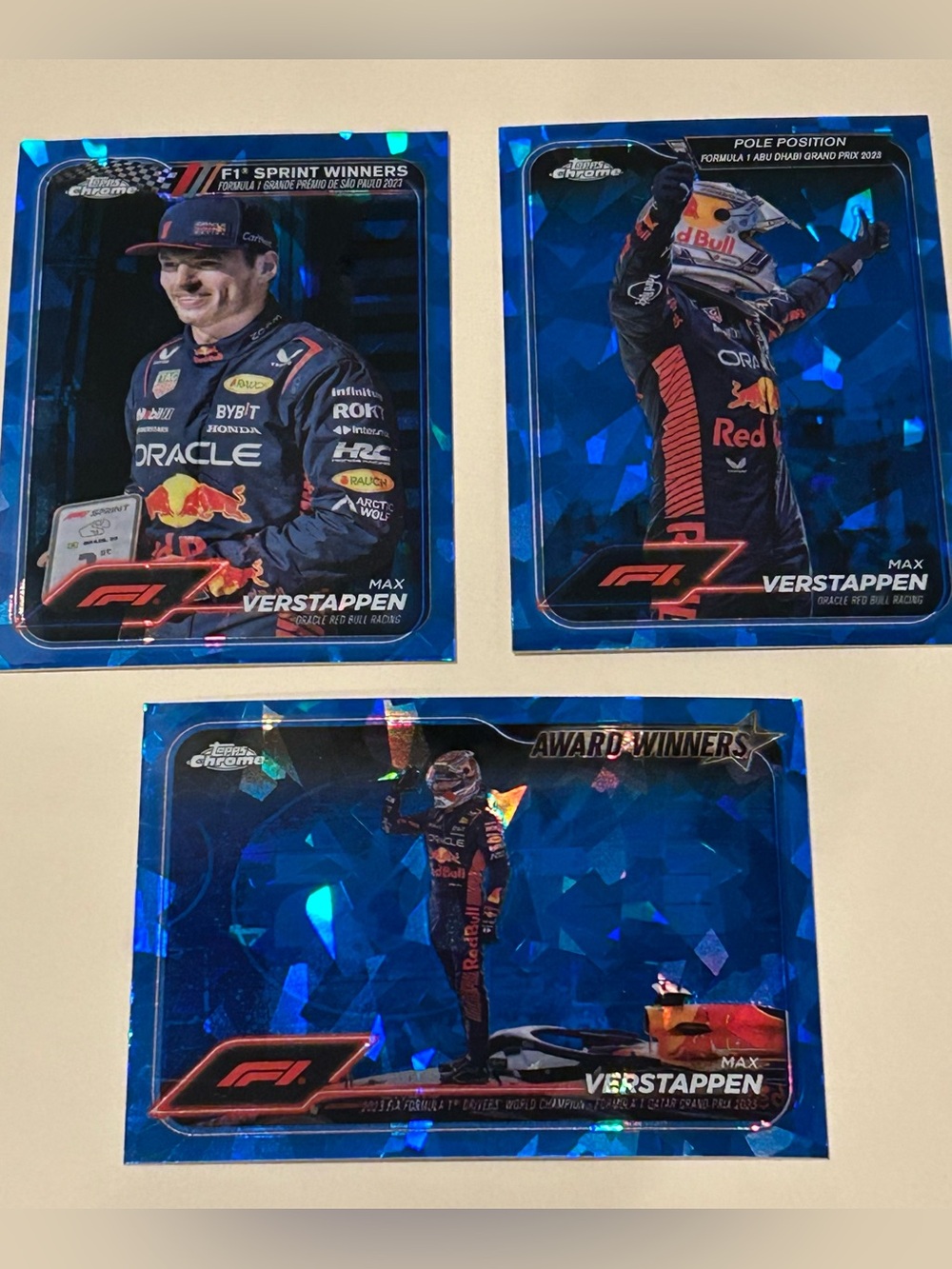 Max Verstappen Topps Sapphire Lot of 3 cards